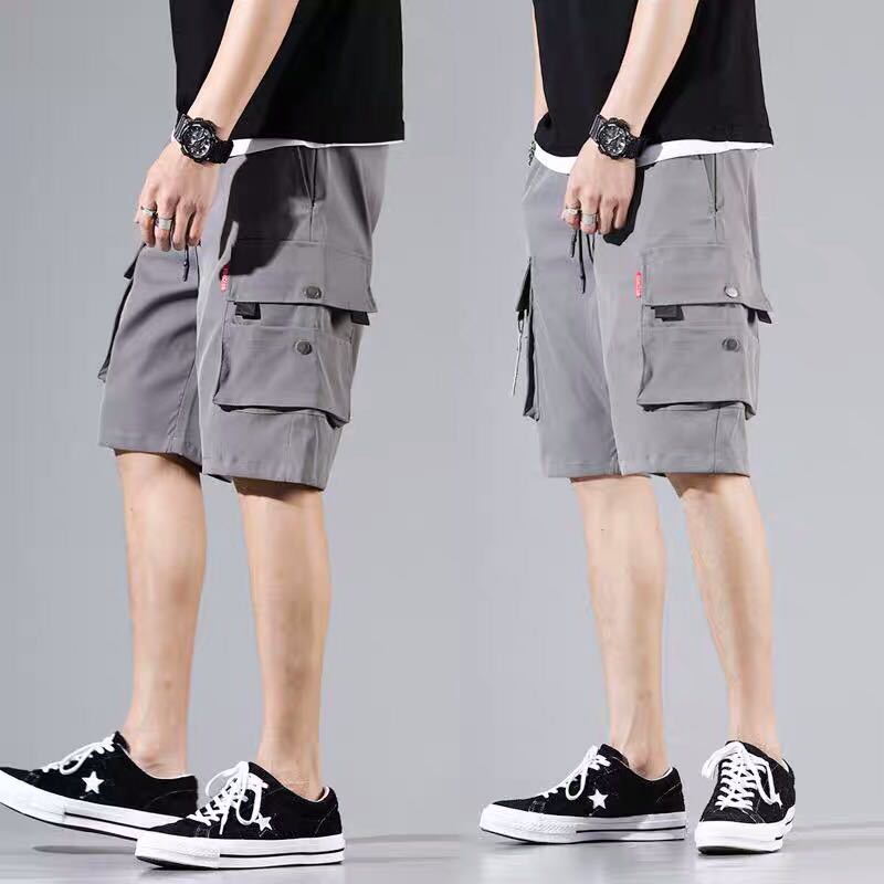 Men's Loose Summer Thin Workwear Five-point Pants Casual Ice Silk Shorts