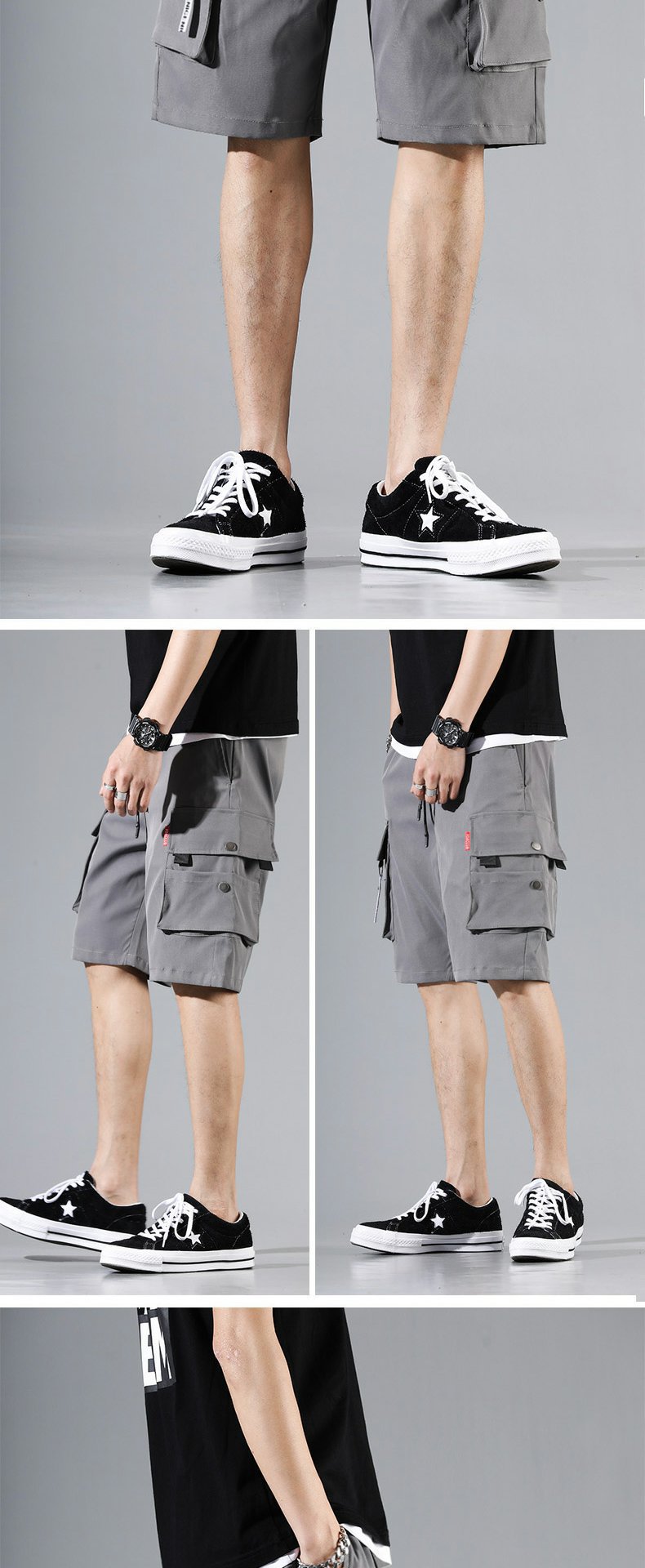 Men's Loose Summer Thin Workwear Five-point Pants Casual Ice Silk Shorts