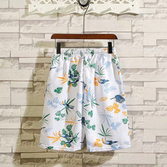 Men's Summer Beach Quick-drying Printing Loose Casual Hawaiian Flower Shorts