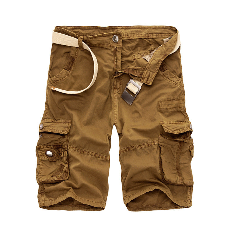 Men's Summer Casual Shorts Multi-pocket Camouflage Loose Five-point Pants Tooling Beach Pants