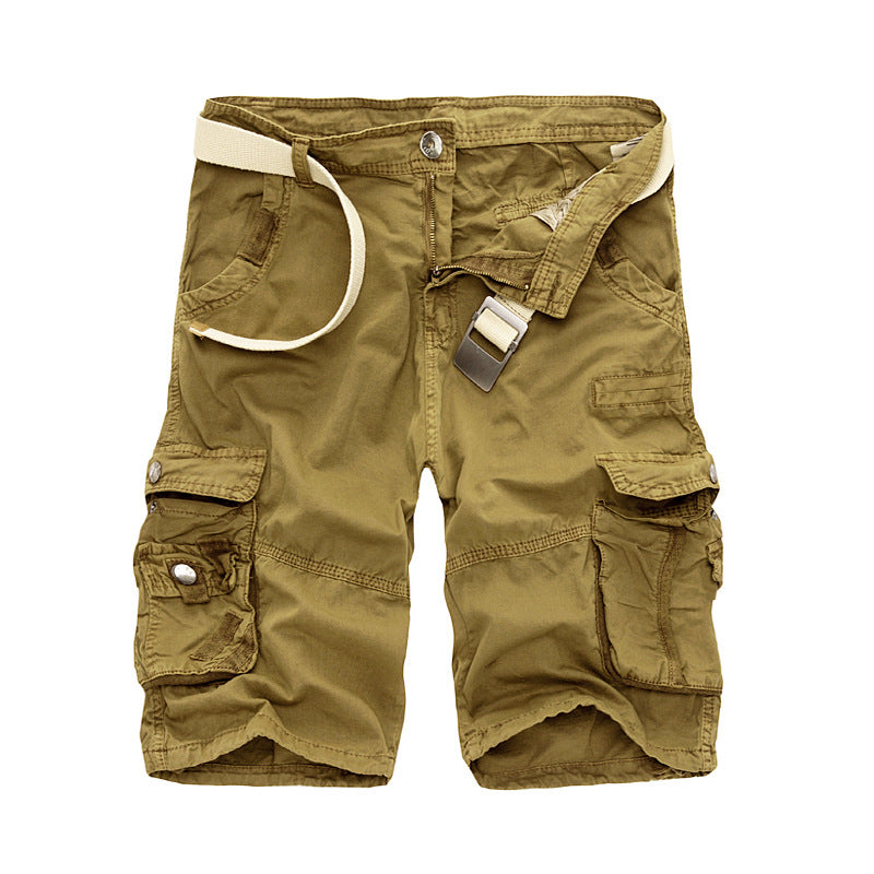 Men's Summer Casual Shorts Multi-pocket Camouflage Loose Five-point Pants Tooling Beach Pants