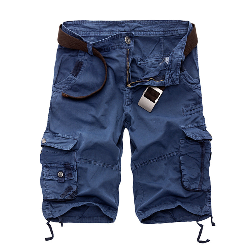 Men's Summer Casual Shorts Multi-pocket Camouflage Loose Five-point Pants Tooling Beach Pants