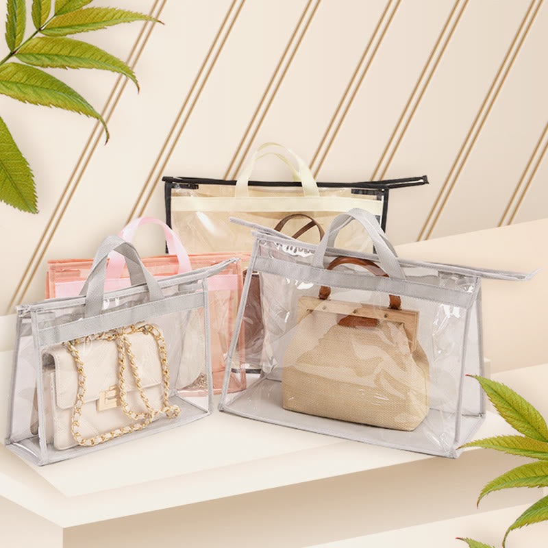 Household Dustproof Transparent Clothes Mobile Tote Bag PVC Moisture Proof Protective Bag Storage Bag