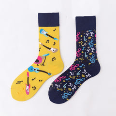 Medium Tube Ab Sock Men's and Women's Stockings Street Personality European and American Cotton Socks