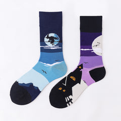 Medium Tube Ab Sock Men's and Women's Stockings Street Personality European and American Cotton Socks