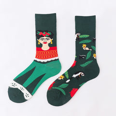 Men's and Women's Stockings Cartoon Street Cotton Socks