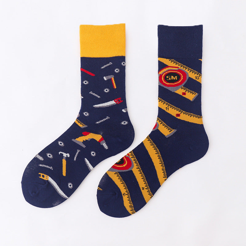 Men's and Women's Stockings Cartoon Street Cotton Socks