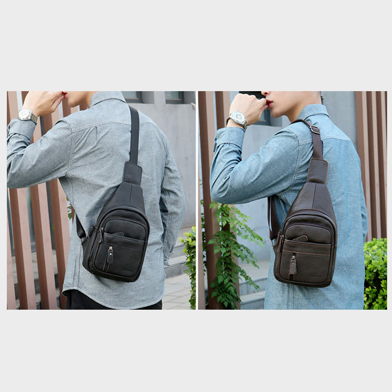 Men Out Traveling Multi Pocket Crossbody Bags Waterproof Shoulder Bag for Carrying Daily Use