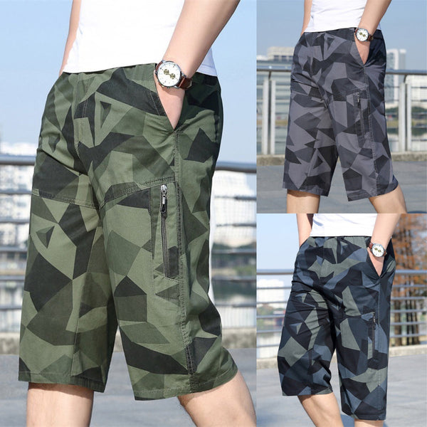 Men's Tooling Shorts Cropped Pants Casual Outdoor Loose Overalls Pants