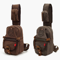 Outdoor Hiking Messenger Bag Chest Shoulder Bag Wide Shoulder Strap Portable Casual Rucksack