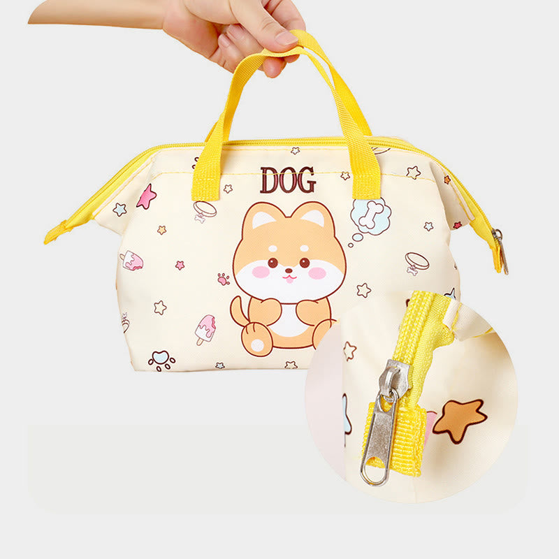 Portable Insulated Reusable Student Cartoon Lunch Bag Thickened Aluminum Foil Insulated Handbag