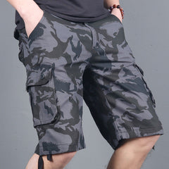 Plus Size US 29-44 Men's Summer Camouflage Five-point Loose Multi-pocket Shorts