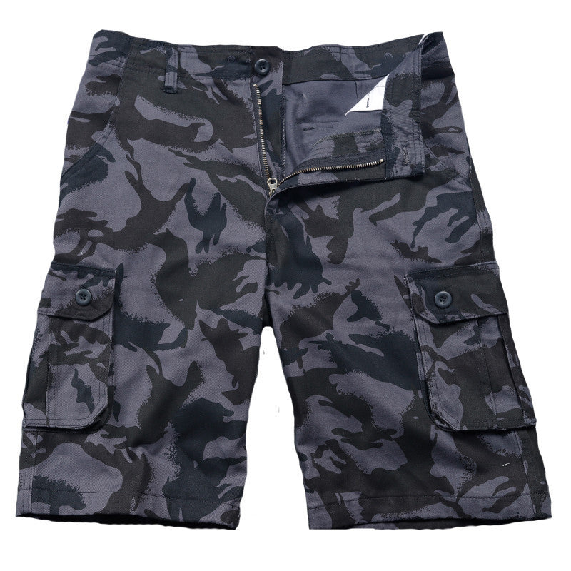 Plus Size US 29-44 Men's Summer Camouflage Five-point Loose Multi-pocket Shorts