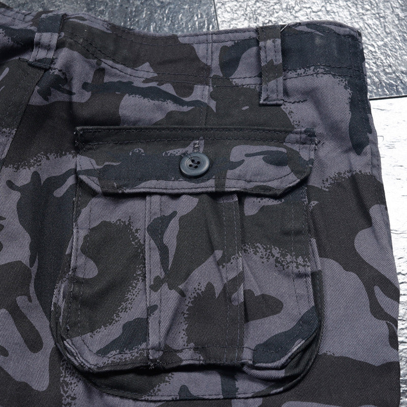 Plus Size US 29-44 Men's Summer Camouflage Five-point Loose Multi-pocket Shorts