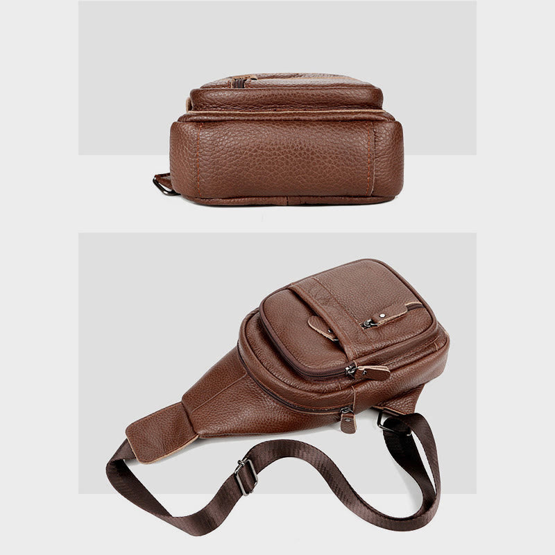 Men Out Traveling Multi Pocket Crossbody Bags Waterproof Shoulder Bag for Carrying Daily Use