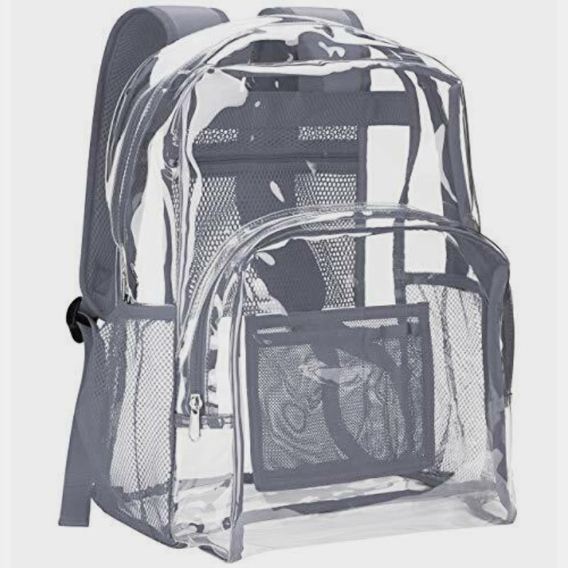 Transparent PVC Casual Daily School Bag Student Backpack Heavy Duty