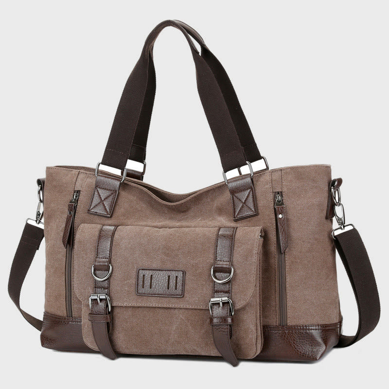 Portable Multifunctional Tote Bag Canvas Tote Messenger Bag