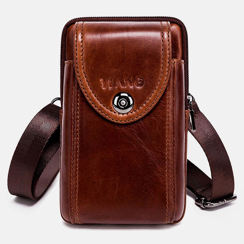 Retro Genuine Belt Wallet Multifunctional Waist Bag Messenger Bag