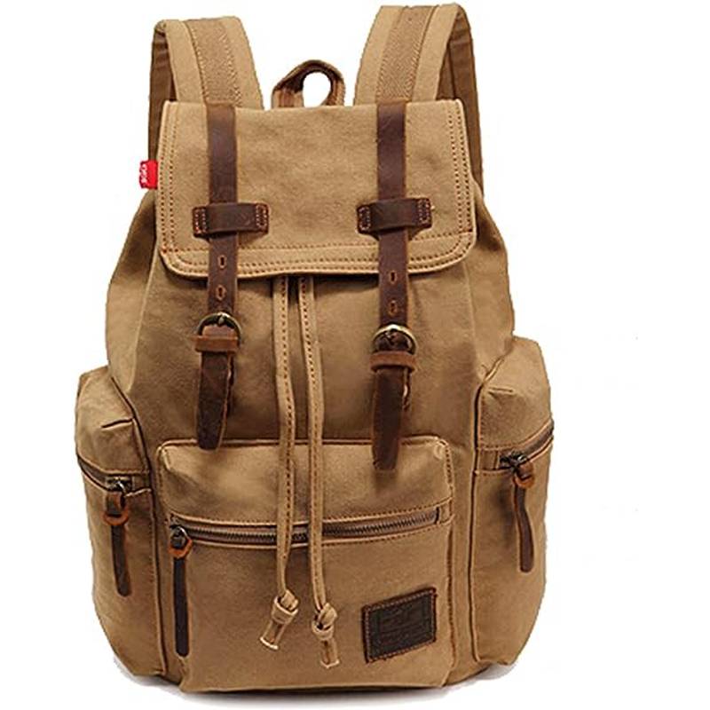 Casual Fashion Foreign Trade School Bag Men's and Women's Retro Canvas Backpack Laptop Rucksack