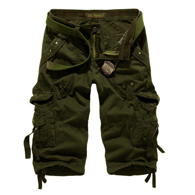 Summer Men's Camouflage Shorts Plus Size US 29-42 Loose Multi-pocket 5-point Pants