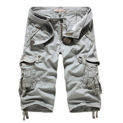 Summer Men's Camouflage Shorts Plus Size US 29-42 Loose Multi-pocket 5-point Pants