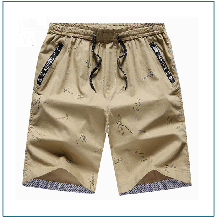 Men's Summer Cotton Thin Shorts Casual Breathable Solid Color Straight Shorts