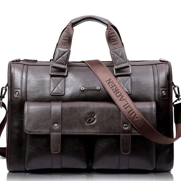 Men Business Vintage Laptop Briefcase Big Capacity Handbag Travel Bag