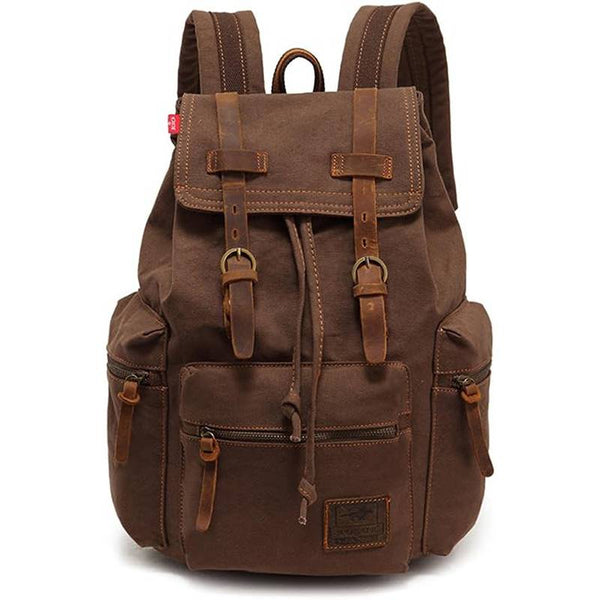 Casual Fashion Foreign Trade School Bag Men's and Women's Retro Canvas Backpack Laptop Rucksack
