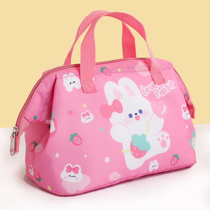 Portable Insulated Reusable Student Cartoon Lunch Bag Thickened Aluminum Foil Insulated Handbag