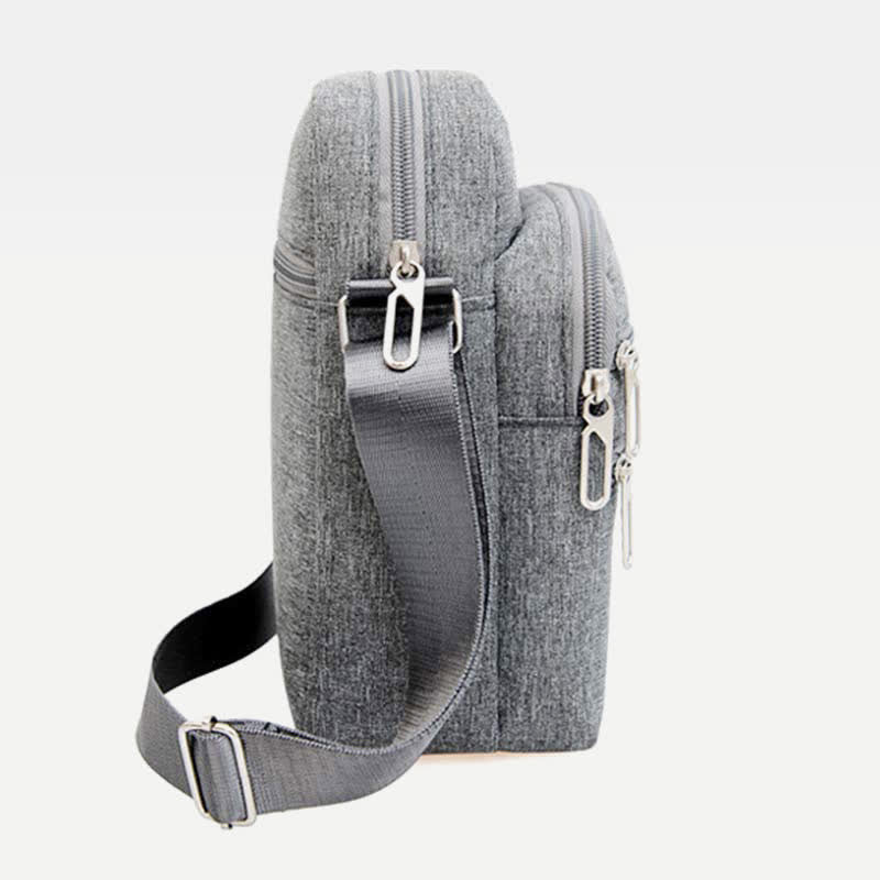 Men's Nylon Messenger Bag Outdoor Travel Business Shoulder Bag Passport Phone Wallet Bag Pouch