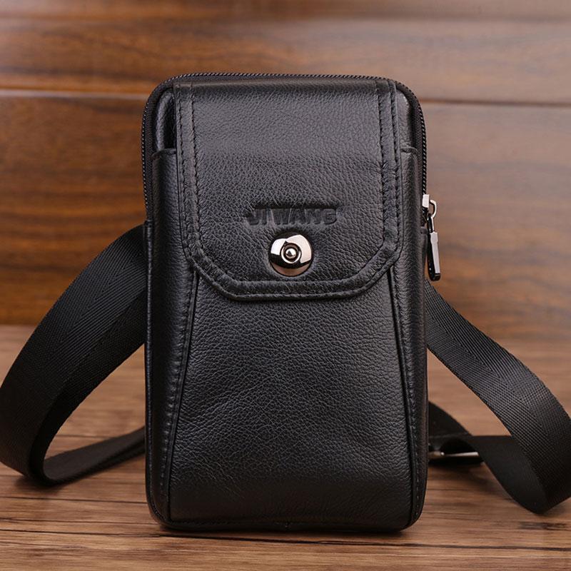 Retro Genuine Belt Wallet Multifunctional Waist Bag Messenger Bag