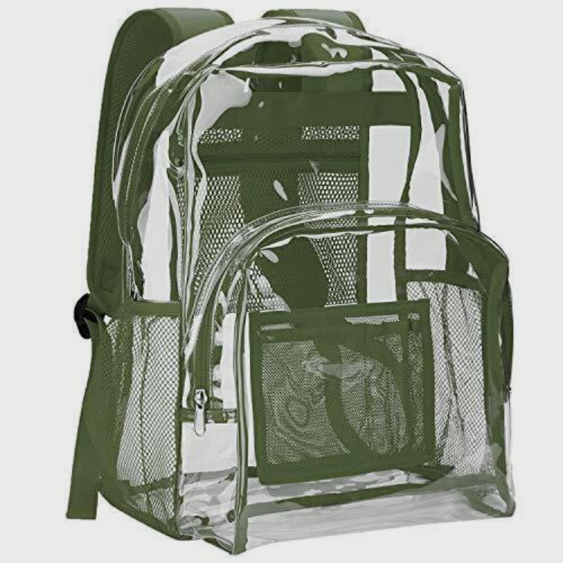 Transparent PVC Casual Daily School Bag Student Backpack Heavy Duty