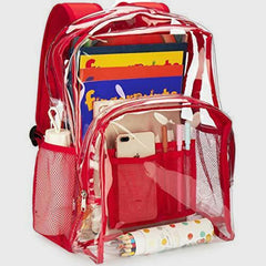 Transparent PVC Casual Daily School Bag Student Backpack Heavy Duty