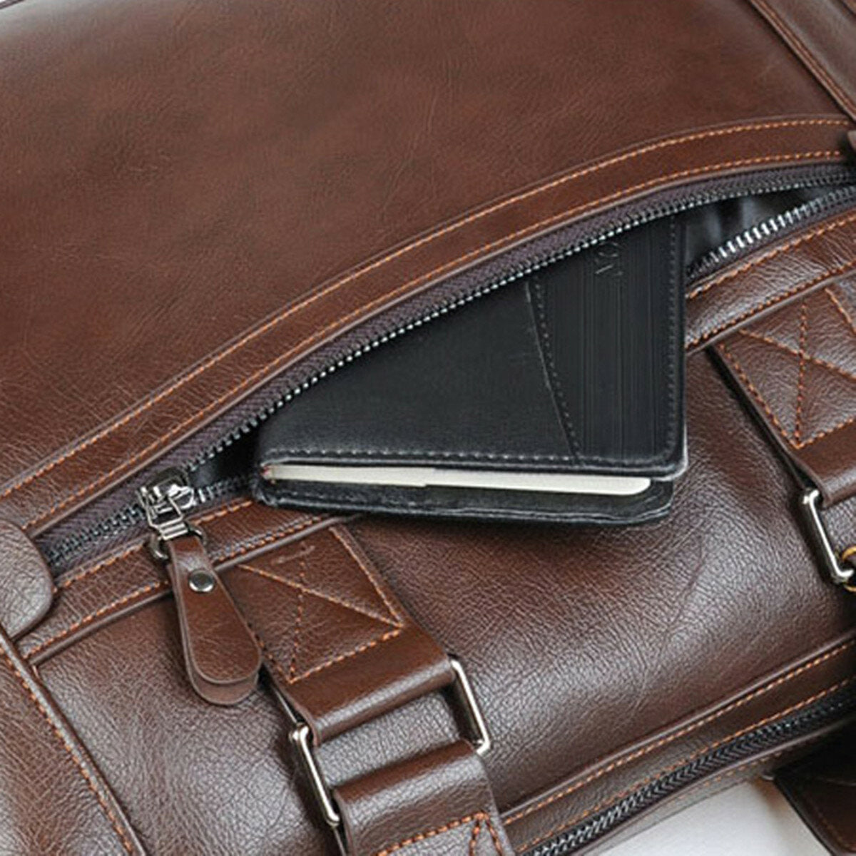 Men Business Vintage Laptop Briefcase Big Capacity Handbag Travel Bag