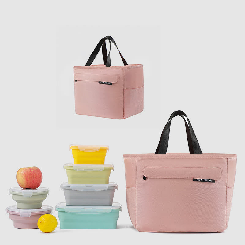 Staff Lunch Preservation Large Capacity Waterproof Handbag Heat Insulation Leakproof Warm Tote Bag