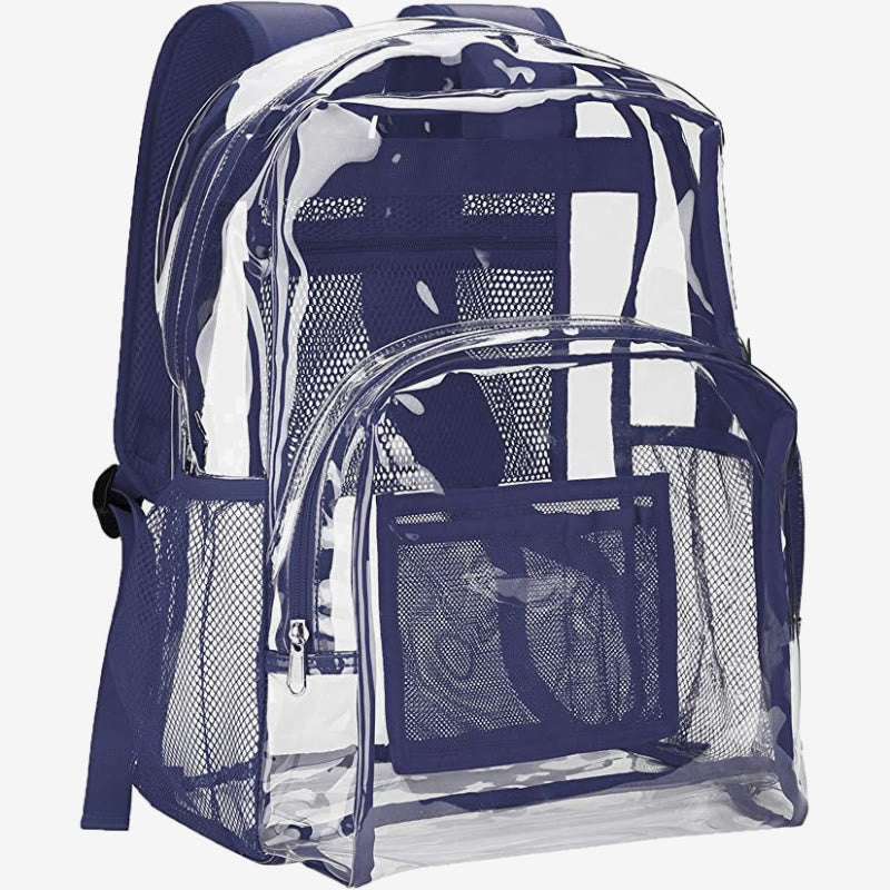 Transparent PVC Casual Daily School Bag Student Backpack Heavy Duty