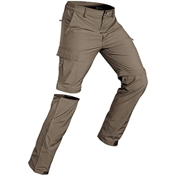 Men's-Convertible-Hiking-Pants Quick Dry Lightweight Zip Off Breathable Cargo Pants for Outdoor, Fishing, Safari