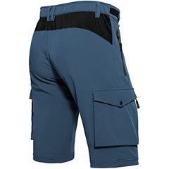 Men's Hiking Cargo Shorts Quick Dry Athletic Shorts with Elastic Waist for Fishing Golf Casual