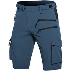 Men's Hiking Cargo Shorts Quick Dry Athletic Shorts with Elastic Waist for Fishing Golf Casual