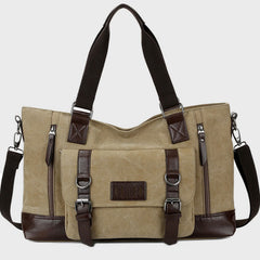 Portable Multifunctional Tote Bag Canvas Tote Messenger Bag