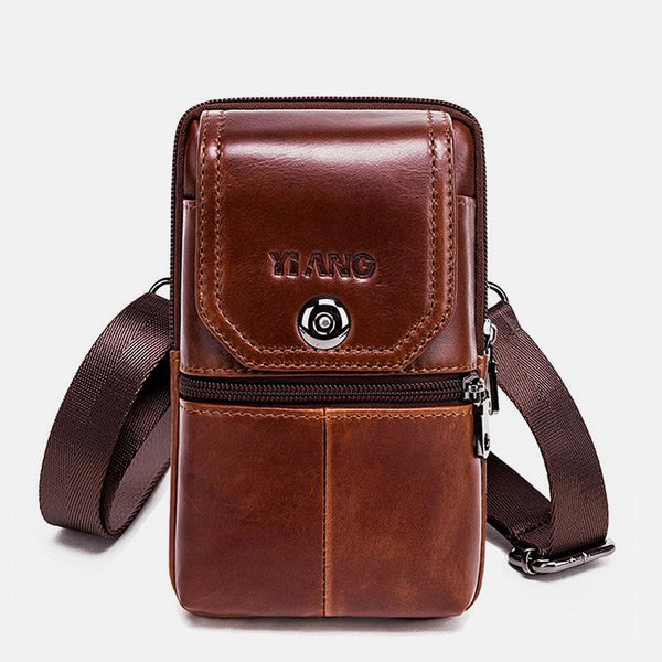 Retro Genuine Belt Wallet Multifunctional Waist Bag Messenger Bag