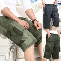 Men's Pure Cotton Washed Work Clothes Cropped Shorts Casual Loose Plus Size Sub Shorts