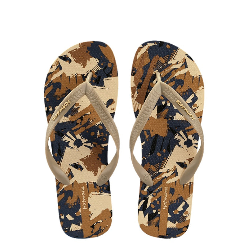 Men's Flip Flops Non-Slip Casual Slippers Flip-Flops Beach Shoes