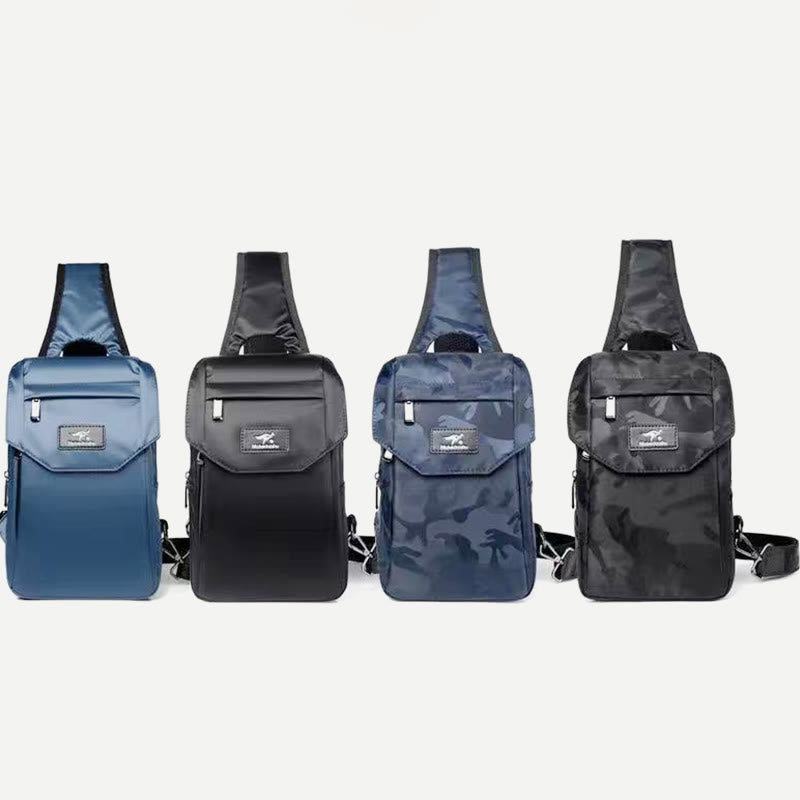 Outdoor Sports Messenger Bag Wide Shoulder Strap Men's Casual Backpack