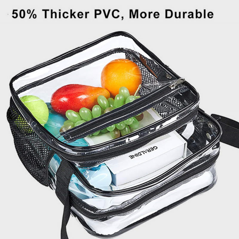 Adjustable Shoulder Strap Travel Shopping Messenger Bag Waterproof Transparent Tote Bag Organizer