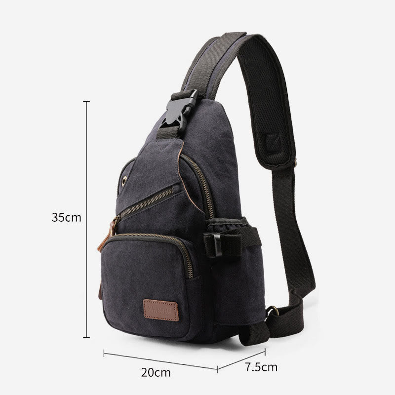 Men's Outdoor Casual Messenger Bag Travel Hiking Messenger Backpack