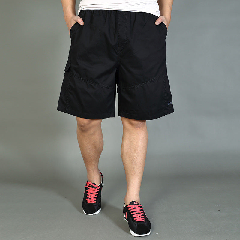 Men's Summer Loose Casual Pants  Fat Plus Size Five-point Cotton Thin Shorts