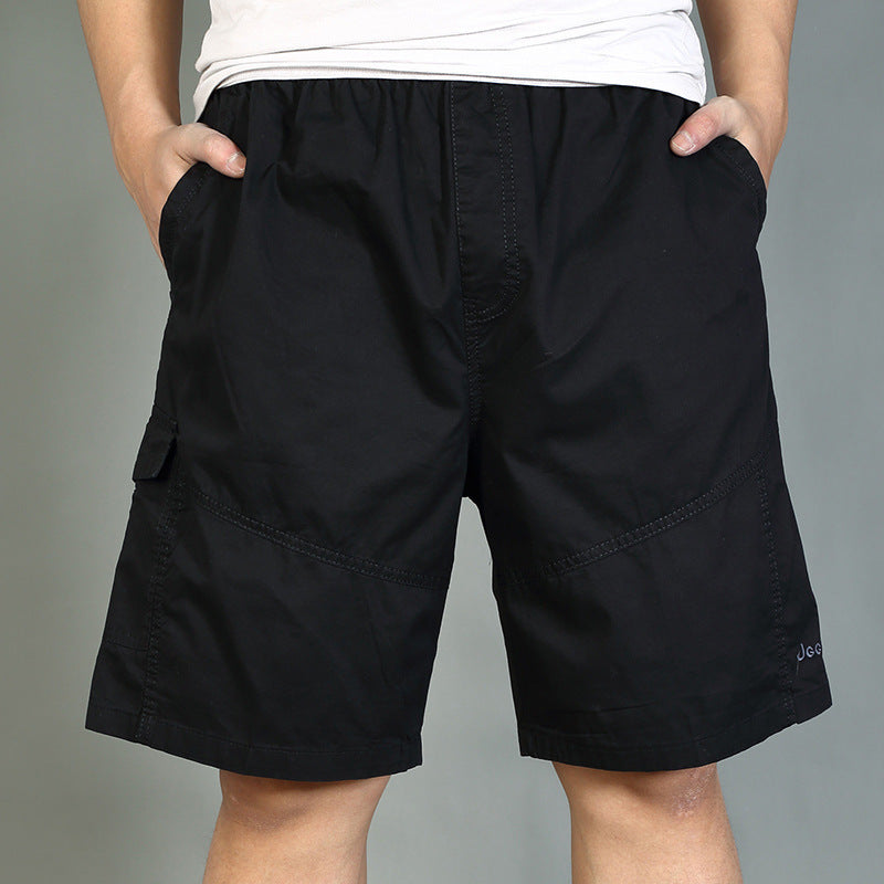 Men's Summer Loose Casual Pants  Fat Plus Size Five-point Cotton Thin Shorts