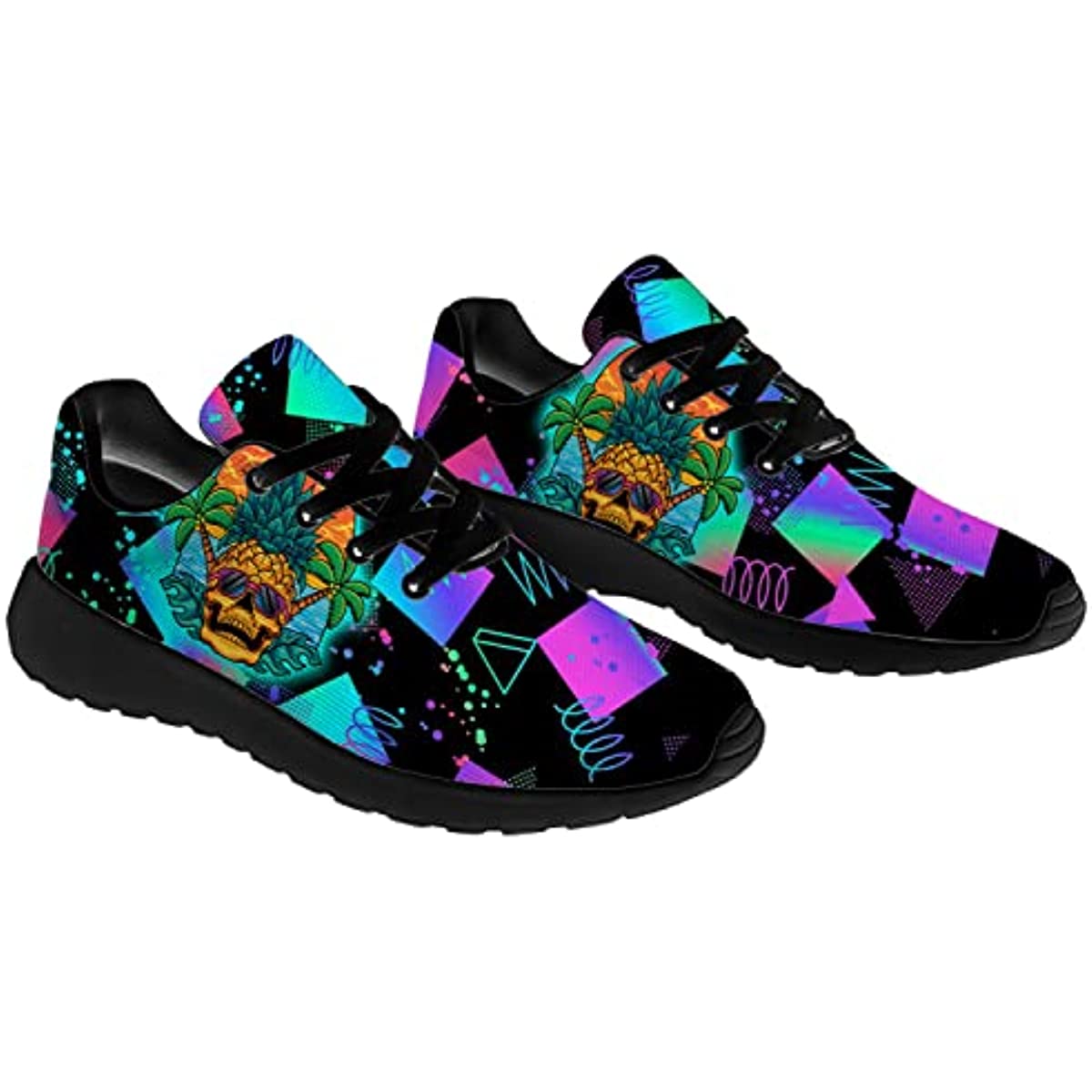 Pineapple Pattern Trail Running Shoes Lightweight Fashion Sneakers