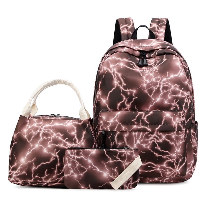 Men's Printed Backpack Starry Sky Lightning Travel Bag